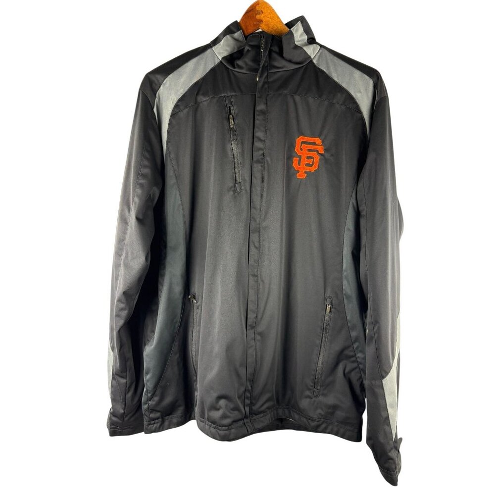 Baseball Sports Fan Licensed Antigua SF Giants Full Zip Jacket, Men's Large